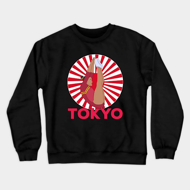 Tokyo Trampoline Gymnastics Crewneck Sweatshirt by DiegoCarvalho